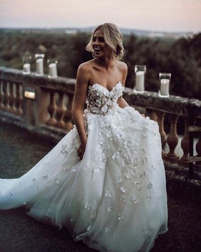 romantic floral wedding dresses 2020 ...